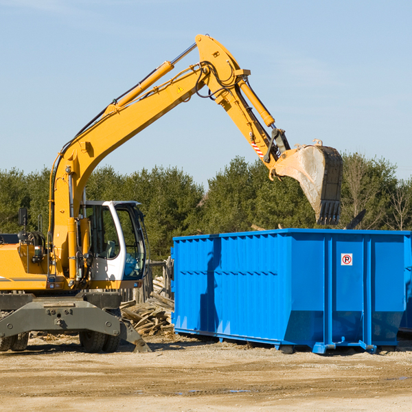 are there any restrictions on where a residential dumpster can be placed in Truesdale